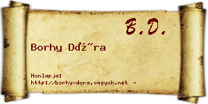 Borhy Dóra névjegykártya