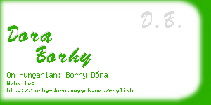 dora borhy business card